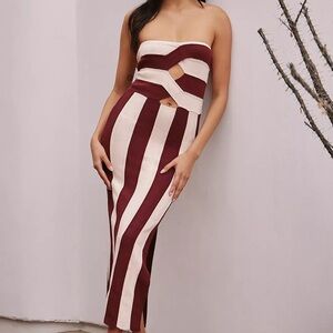 Celandine Strapless Cutout Knit Midi Dress - NWT!!